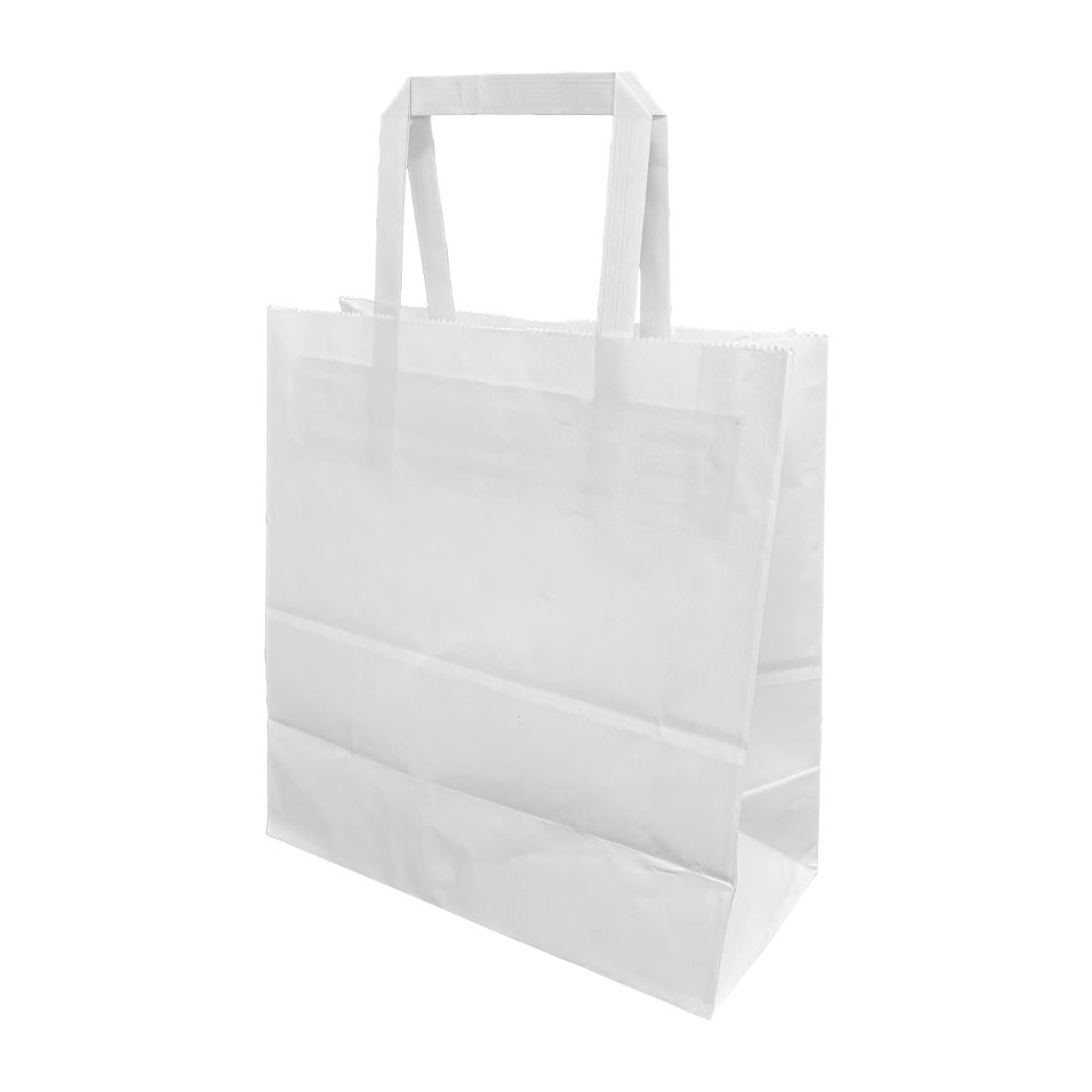 JA347 Fiesta recyclebare platte witte papieren zakken (medium, 250 stuks)