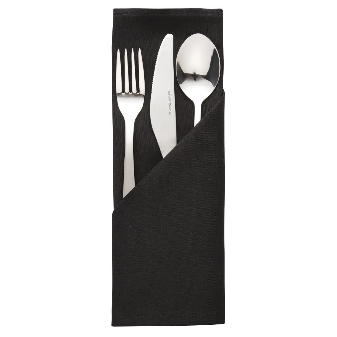 HB561 Mitre Essentials Ocassions servet zwart 51x51cm (10 stuks)