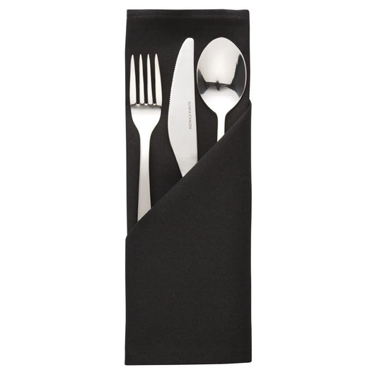HB561 Mitre Essentials Ocassions servet zwart 51x51cm (10 stuks)
