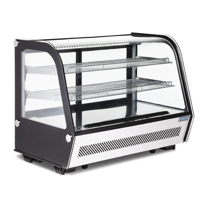GP291 Polar G-Serie Energiezuinige Aanrecht Voedselexpositie Koelkast Zwart 160Ltr