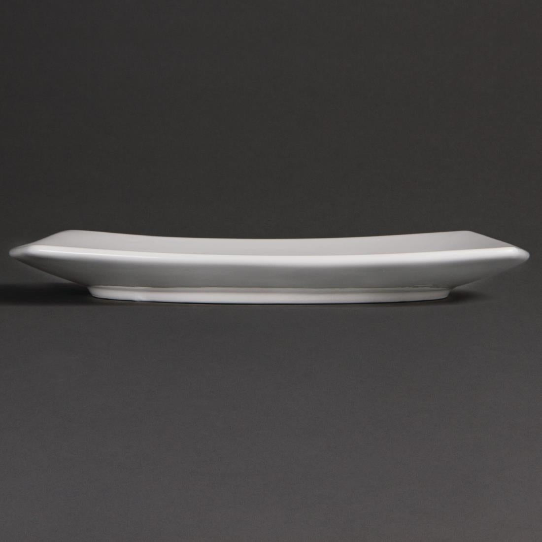 U170 Olympia Whiteware Vierkante Borden Met Afgeronde Hoeken 24cm (12 Stuks)