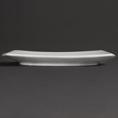 U170 Olympia Whiteware Vierkante Borden Met Afgeronde Hoeken 24cm (12 Stuks)