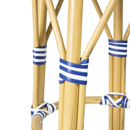 HZ145 Bolero Parijse Stijl PE Rattan Barkrukken Blauw (2 stuks)