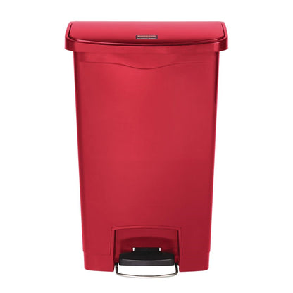 GL026 Rubbermaid Slim Jim Front Step pedaalemmer 50Ltr rood
