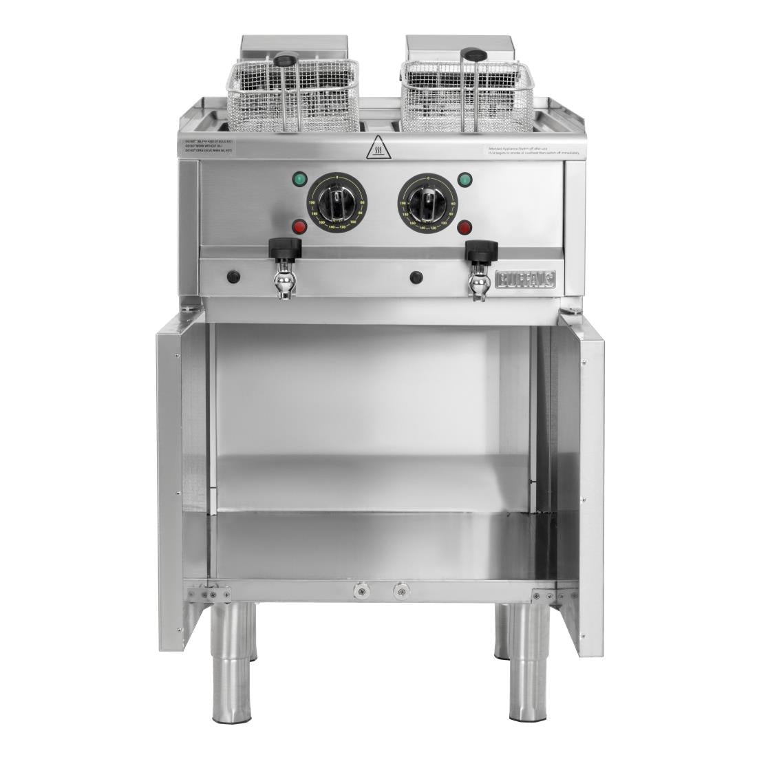 SA782 Buffalo 600 Serie Vrijstaande Elektrische Friteuse Met Dubbele Tank 2X 8Ltr