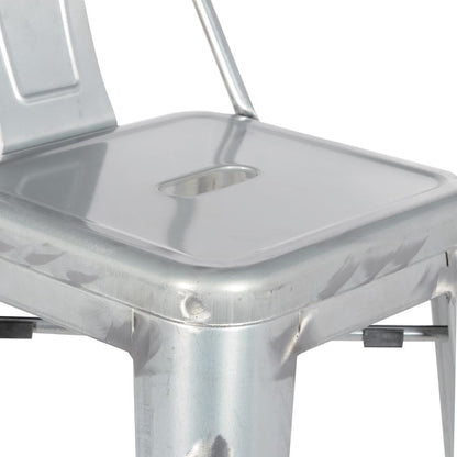 DL877 Bolero Bistro Hoge Kruk Van Staal Met Rugleuning (4 Stuks)