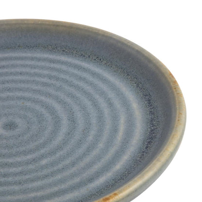 FA302 Olympia Canvas ronde borden met smalle rand blauw graniet 18cm (6 stuks)