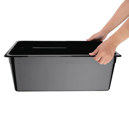 U457 Vogue polycarbonaat 1/1 gastronorm container 200mm zwart