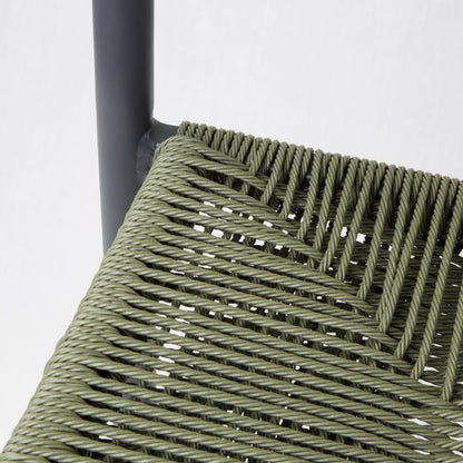 HZ595 Bolero Eden PE gevlochten rattan outdoor barkrukken groen (2 stuks)