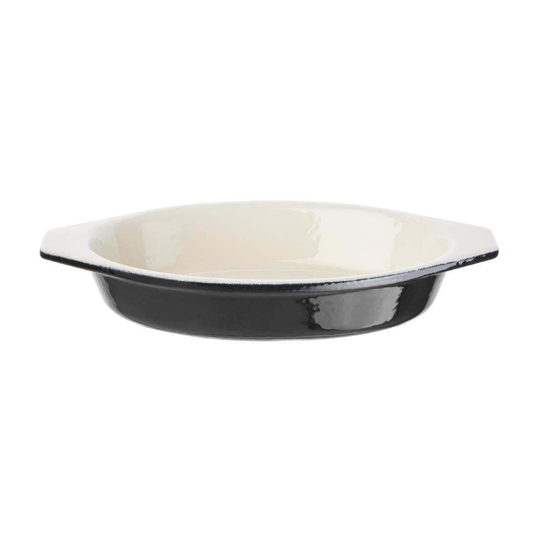 U563 Vogue ovale gratineerschaal zwart 0,65Ltr