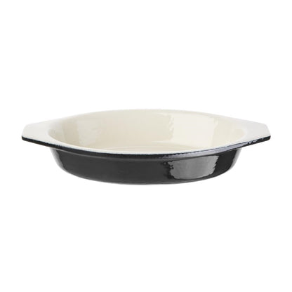 U563 Vogue ovale gratineerschaal zwart 0,65Ltr