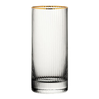 DZ443 Utopia Hayworth Hiball-Glas Met Gouden Rand, 355ml (6 stuks)