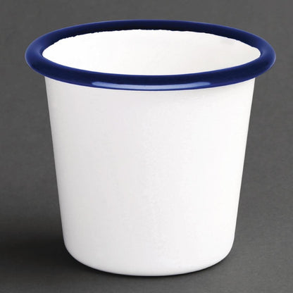 DC383 Olympia Emaille sauspotje wit en blauw 11,4cl (6 stuks)