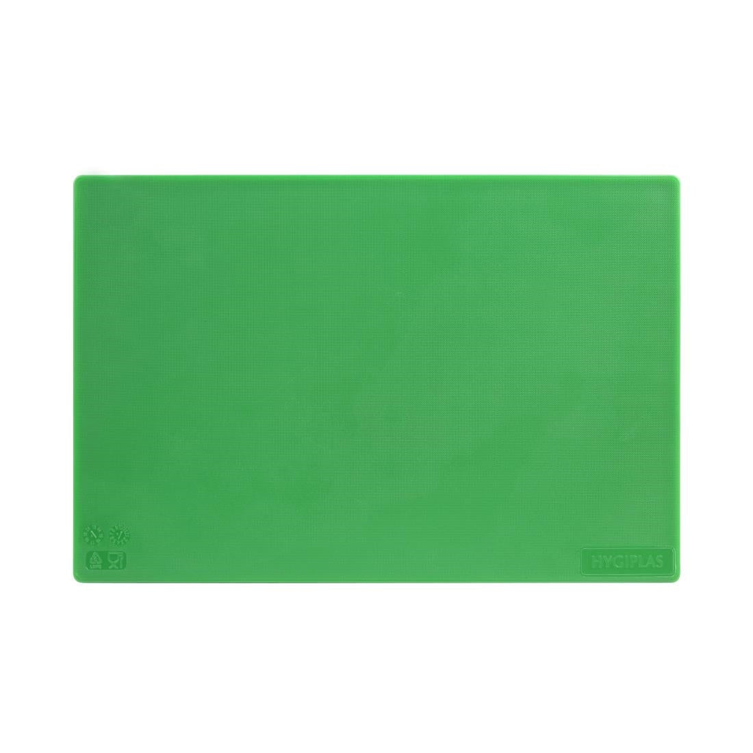 HC858 Hygiplas antibacteriële LDPE snijplank groen 450x300x10mm