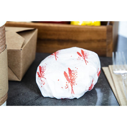GH036 Vetvrij hamburger papier rood (1000 stuks)