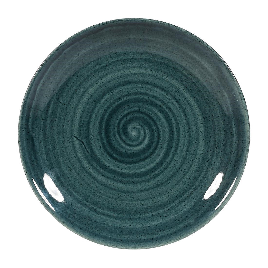 FA593 Churchill Stonecast Patina Rustic Teal Evolve Coupe Bord 16.5cm (12 stuks)