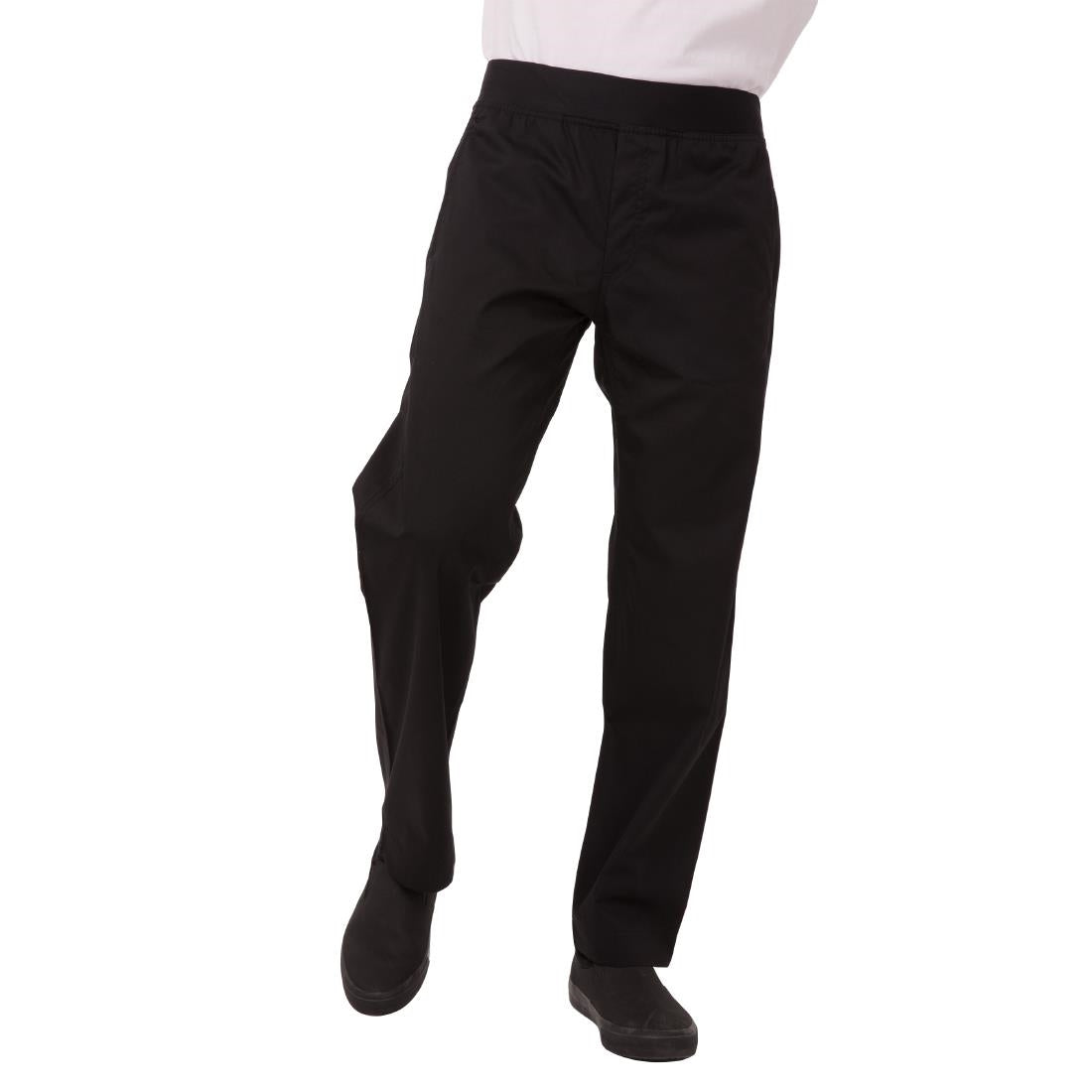BB301-XL Chef Works lichtgewicht heren koksbroek zwart XL