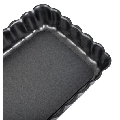 CY117 De Buyer rechthoekige anti-kleef taartvorm met losse bodem 35,6cm