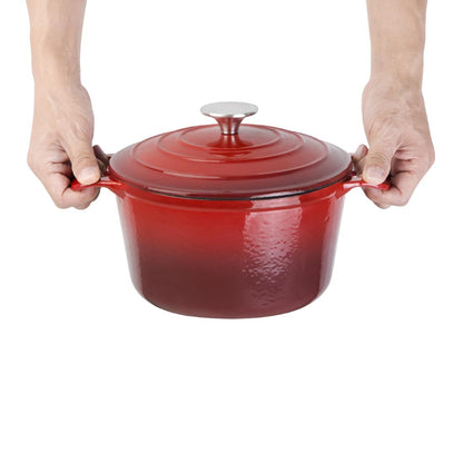 GH304 Vogue ronde inductie braadpan rood 3,2Ltr
