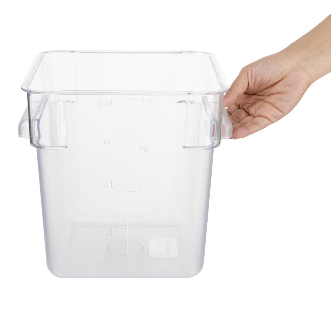 HY403 Hygiplas Polycarbonaat Vierkante Opslagcontainer 7Ltr