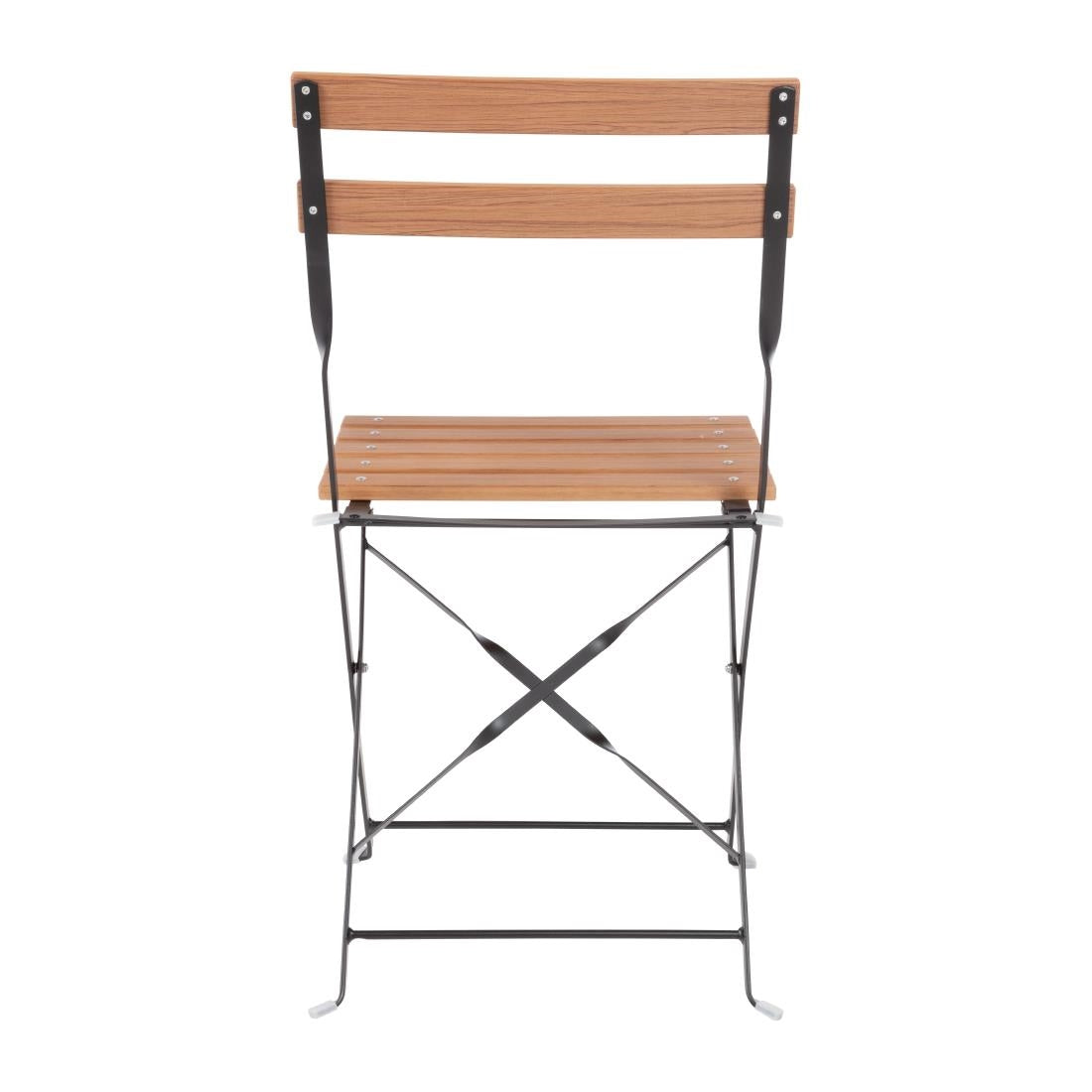 GJ766 Bolero opklapbare imitatiehout stoelen (2 stuks)
