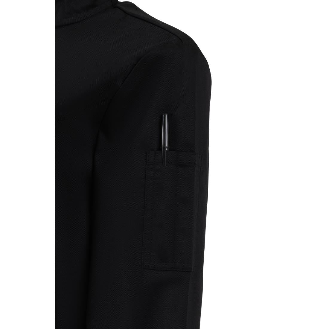 BA110-S Whites Dames Getailleerde Koksjas Zwart Maat S