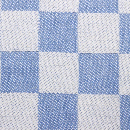E578 Vogue theedoek blauw geblokt 66cm