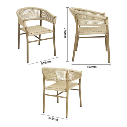 FU532 Bolero Florence Natuurlijk Touw Twist Rieten Stoelen (2 stuks)