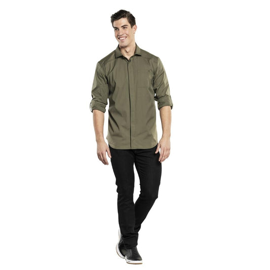BA137-L Chaud Devant Heren Ufx Moss Overhemd L