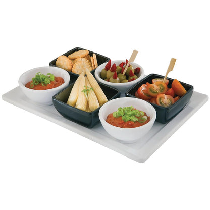 GF158 APS Pure rechthoekige melamine schaal wit 35,5x18cm