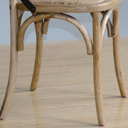 GG656 Bolero houten stoel met gekruiste rugleuning naturel (2 stuks)