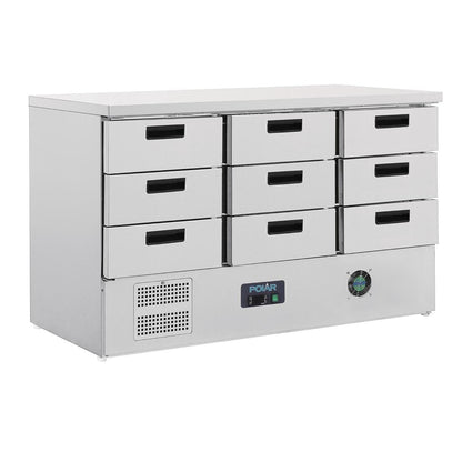 FA441 Polar G-serie koelwerkbank met 9 lades 368Ltr