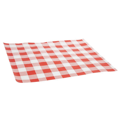 CL657 Rood Gingham vetvrij papier 25x25cm (200 stuks)
