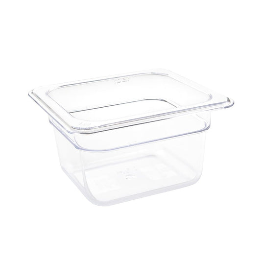 U240 Vogue polycarbonaat 1/6 gastronorm container 100mm transparant