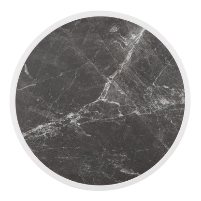 DL487 Bolero Rond Tafelblad Van Glasvezel, Donker Granieteffect, 580mm