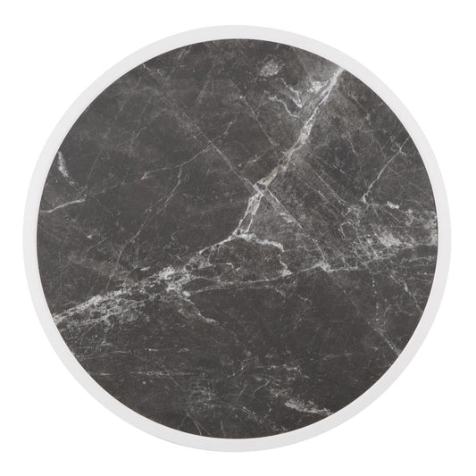 DL487 Bolero Rond Tafelblad Van Glasvezel, Donker Granieteffect, 580mm