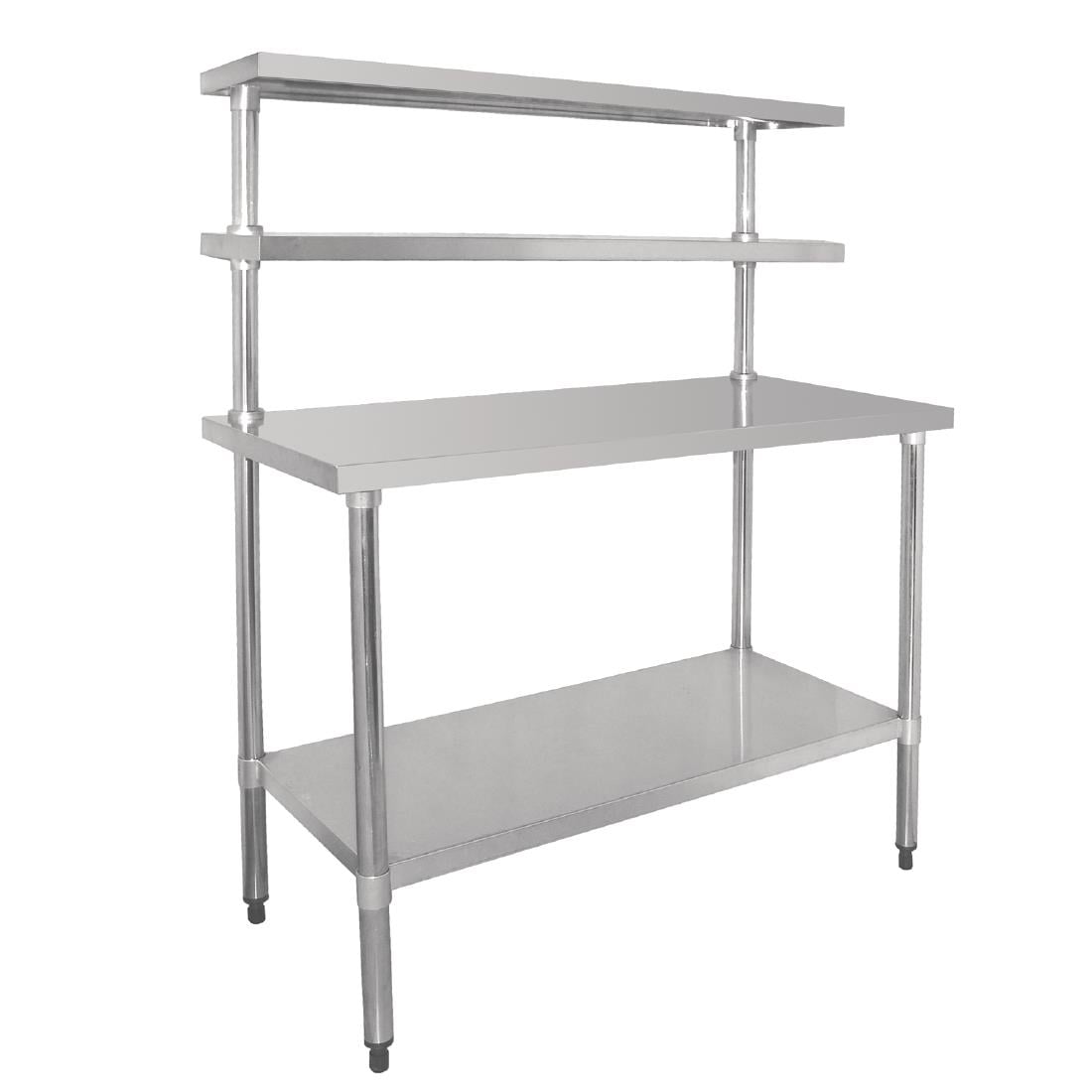 CC360 Vogue RVS werktafel met wandplanken 180cm