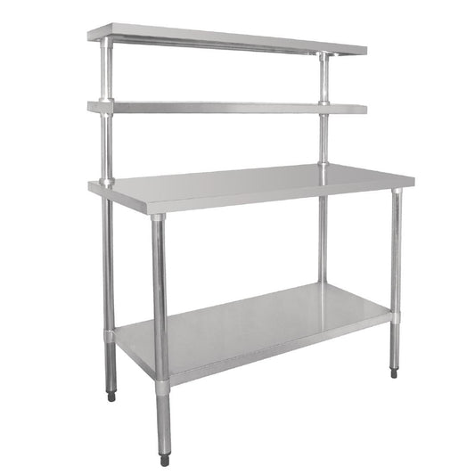 CC360 Vogue RVS werktafel met wandplanken 180cm