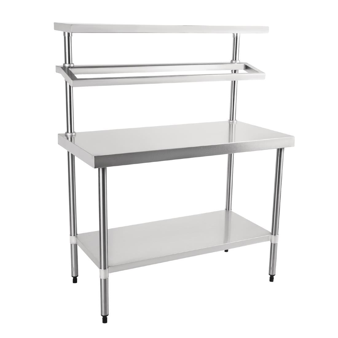 CB909 Vogue RVS werktafel met wandplanken groot