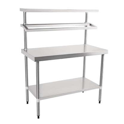 CB909 Vogue RVS werktafel met wandplanken groot