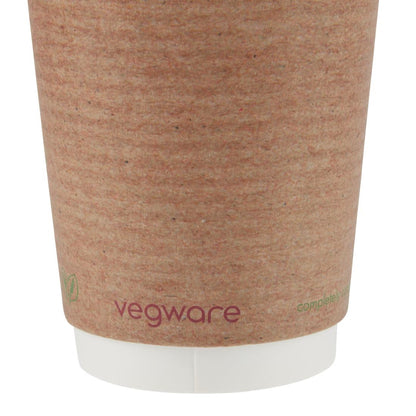 GH021 Vegware 89-serie dubbelwandige bekers composteerbaar 340ml (500 stuks)
