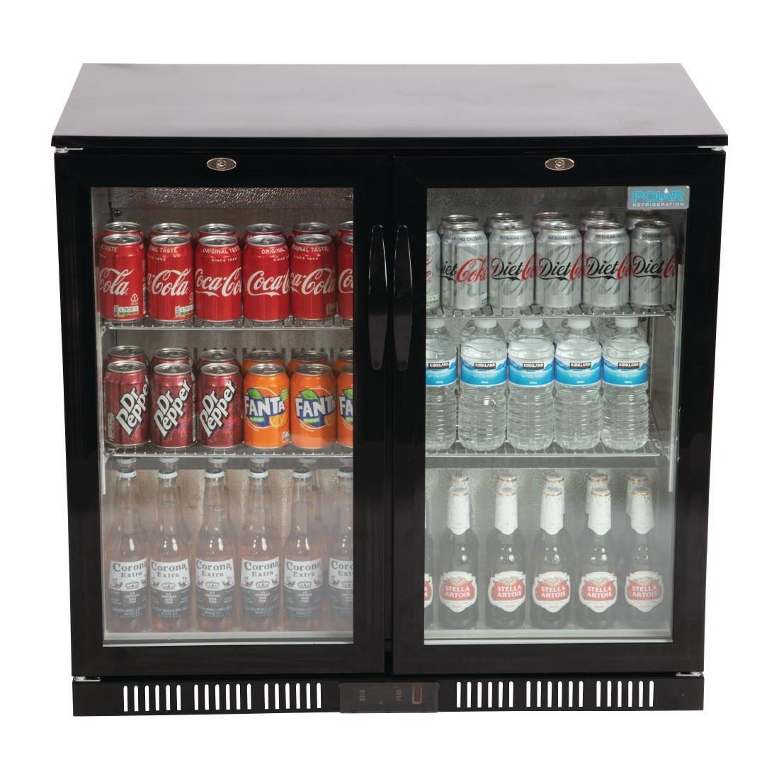 GL012 Polar G-serie 2-deurs barkoeling met klapdeuren zwart 198L
