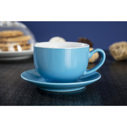 HC404 Olympia Cafe cappuccinokoppen blauw 34cl (12 stuks)