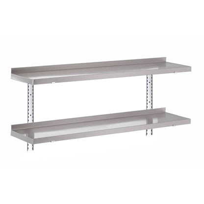GN184 Gastro M RVS wandplank zonder steunen 120x40cm