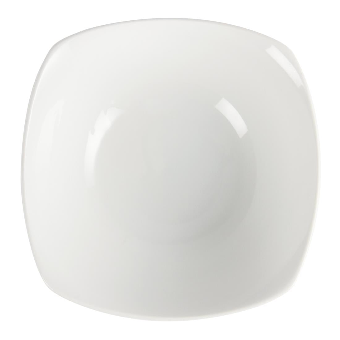 U174 Olympia Whiteware Afgeronde Vierkante Schalen 18cm (12 Stuks)