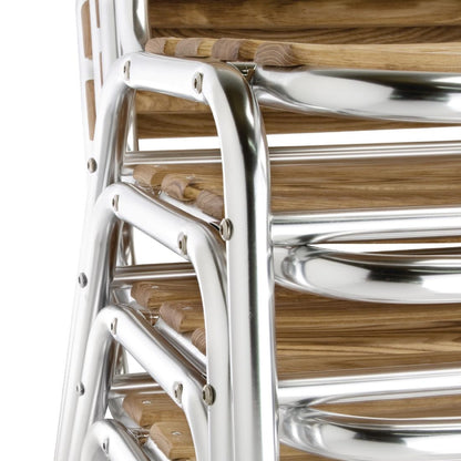 GK997 Bolero aluminium en essenhouten stoelen (4 stuks)