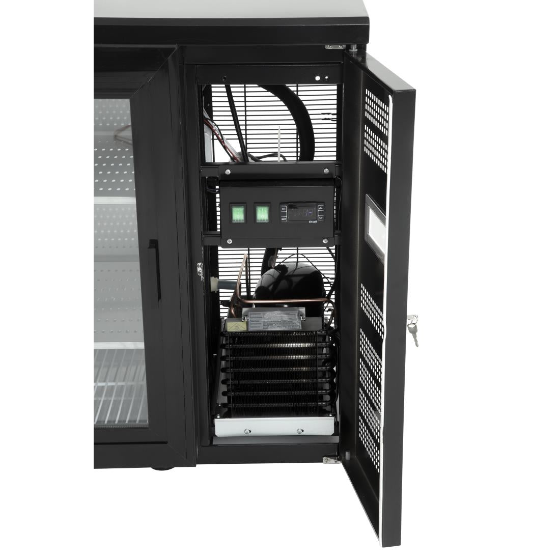 CS103 Polar U-serie vier-deurs displaykoeler voor achter de bar