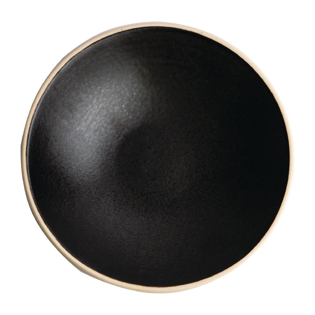 FA319 Olympia Canvas ondiepe schalen zwart 20cm (6 stuks)