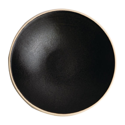 FA319 Olympia Canvas ondiepe schalen zwart 20cm (6 stuks)