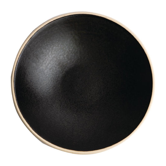 FA319 Olympia Canvas ondiepe schalen zwart 20cm (6 stuks)